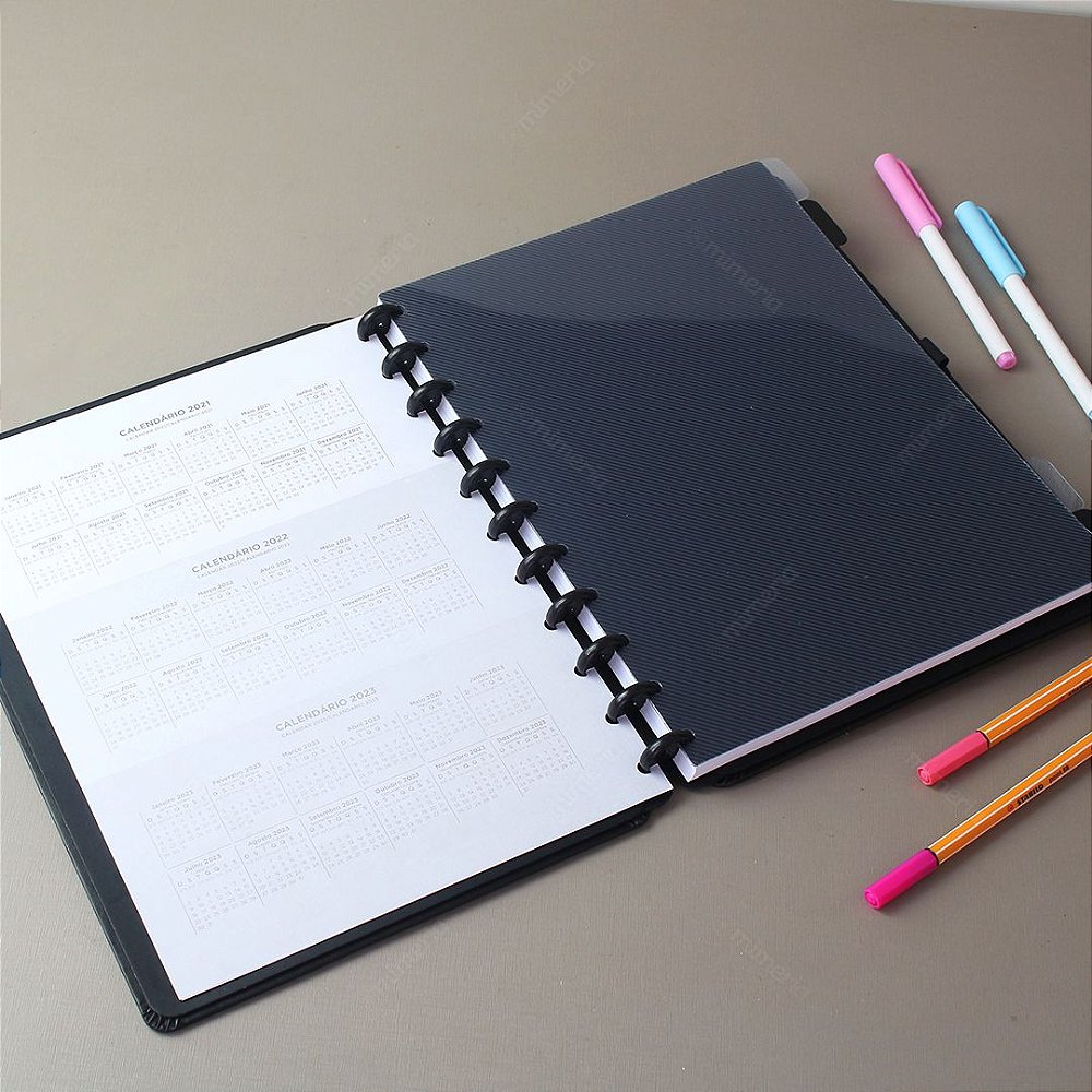 Caderno Inteligente Basic Black Grande Mimeria Mimos e Presentes Fofos Caderno Inteligente Basic Black Grande Mimeria Mimos e Presentes Fofos