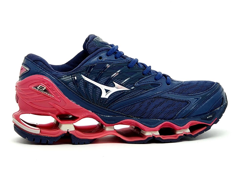 mizuno 8 azul e rosa