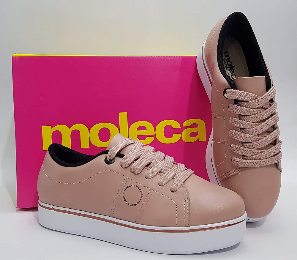 Tênis Moleca rosê 5284519 - Planet Shoes Net - calçados femininos - Tênis  casual feminino