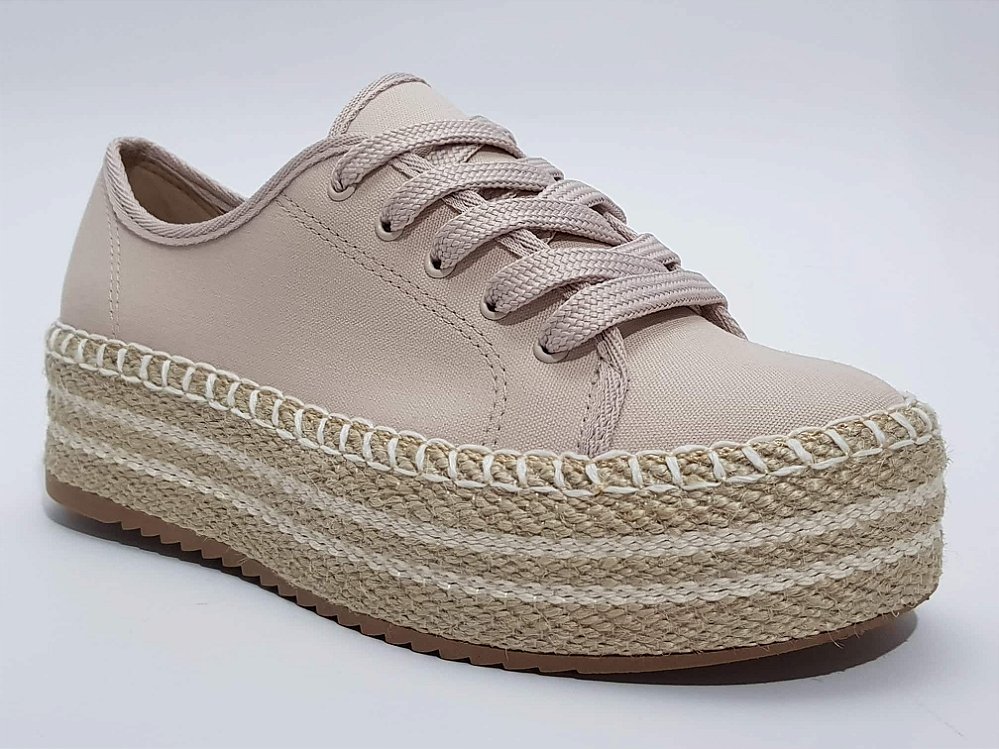 tenis beira rio conforto bege