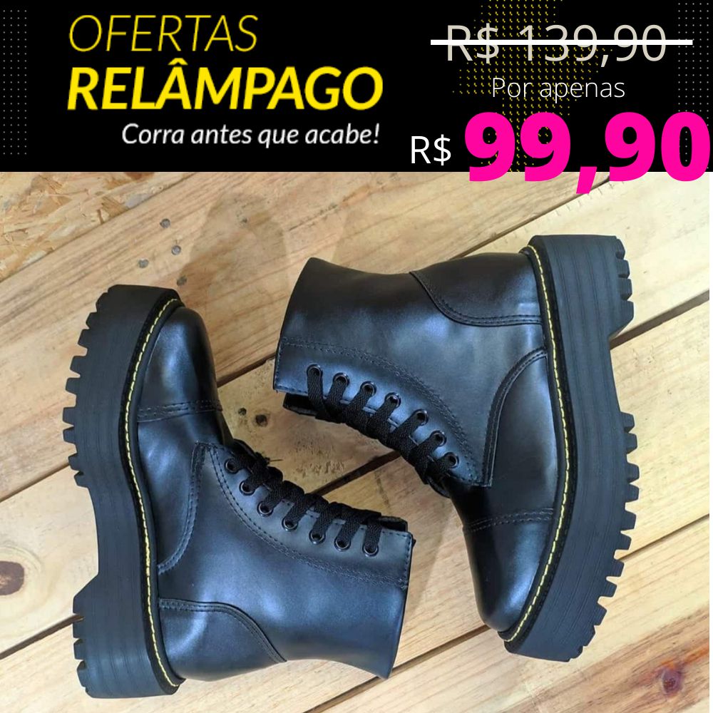 bota ramarim fivela preta