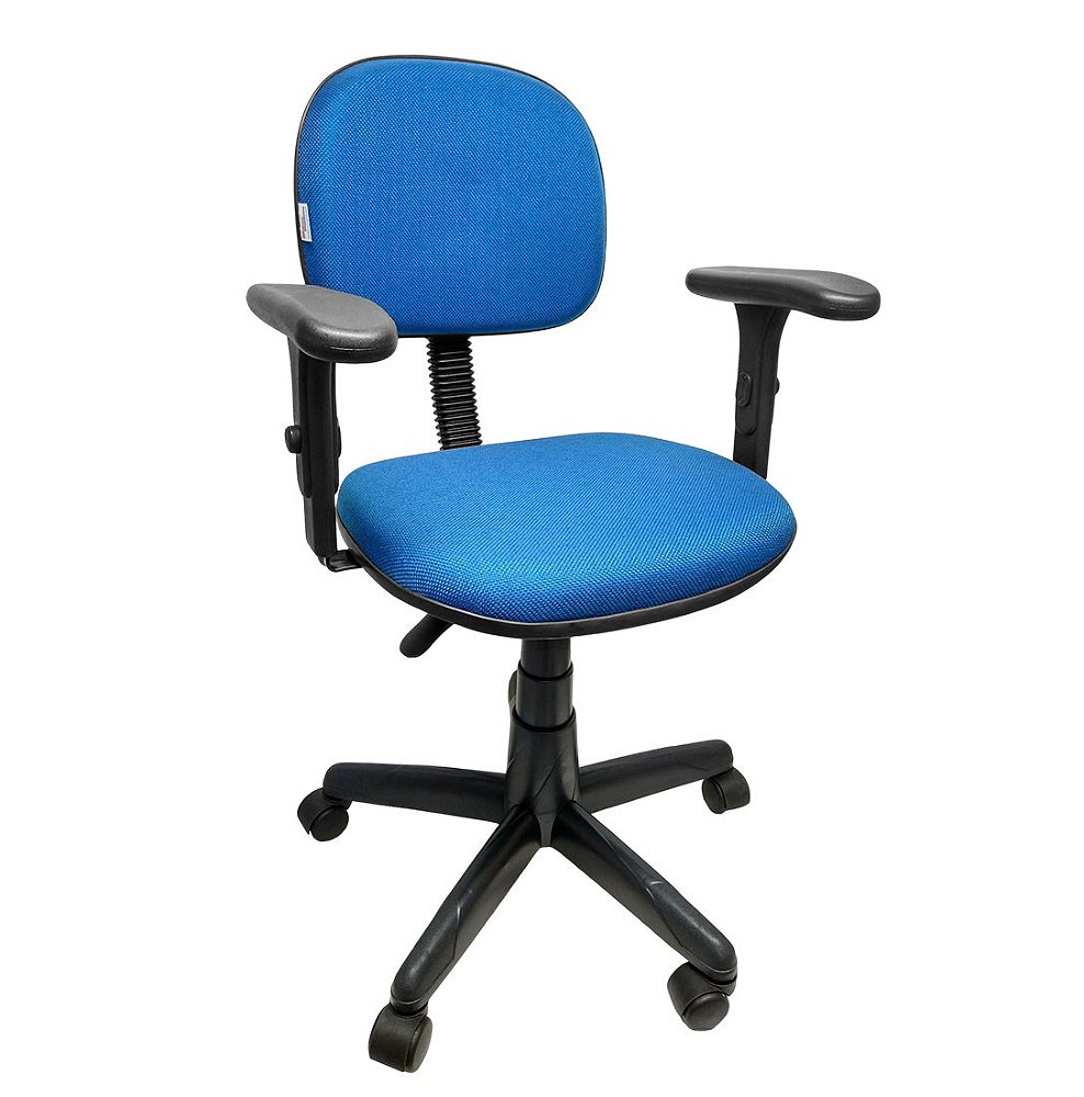 cadeira de escritorio secretaria giratoria com braço ajuste digitador -  Stilos Móveis