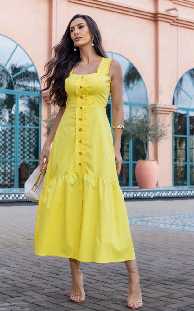 Vestido Longo Vestido Midi De Botoes Vestido Midi Vestido Botao