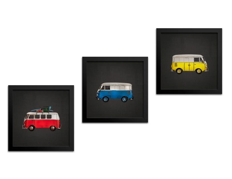 Kit Quadros Decorativos Perua Kombi