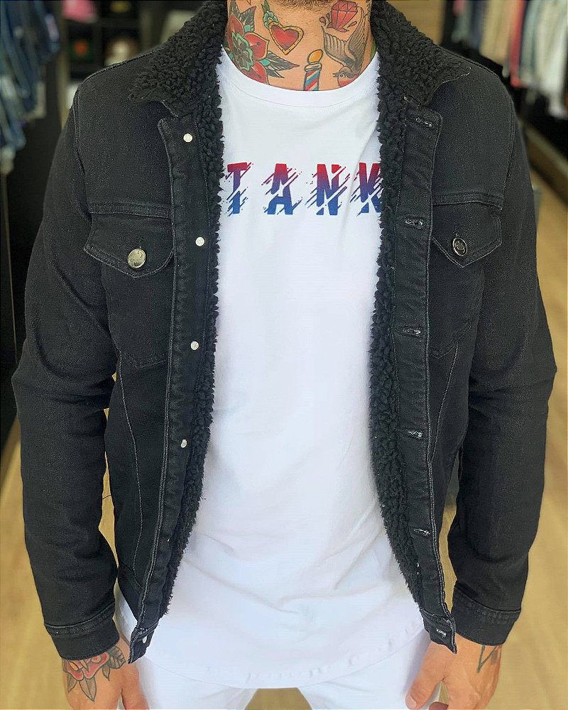 jaqueta jeans com forro