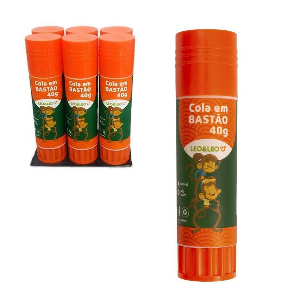 Cola Bastão 40g - Pacote com 6 Unidades - Glitter Clube - Papelaria ...
