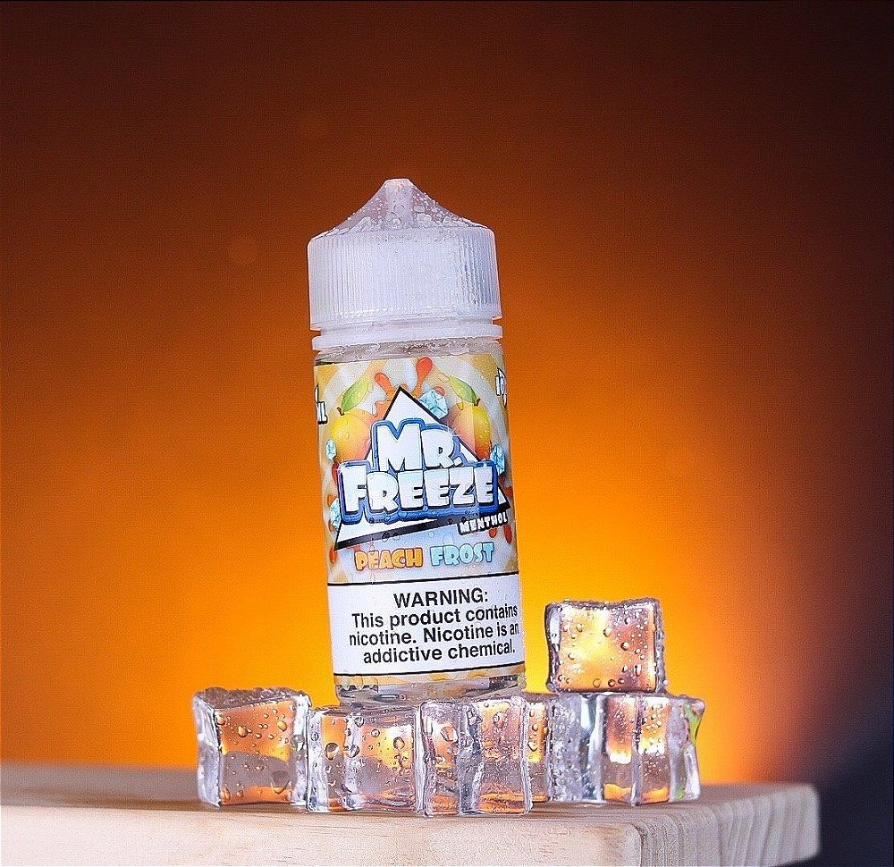 Mr Freeze Juice Peach Frost 100mL Yellow Vape Brasil Vapes, Juices