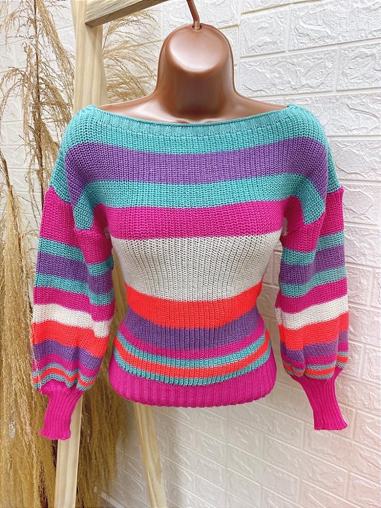 blusa tricot verde menta