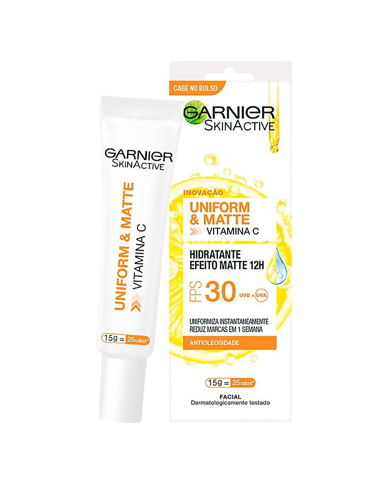 Hidratante Facial Garnier Fps30 Vitamina C Efeito Matte 15g - Bella Beauty  Cosmeticos