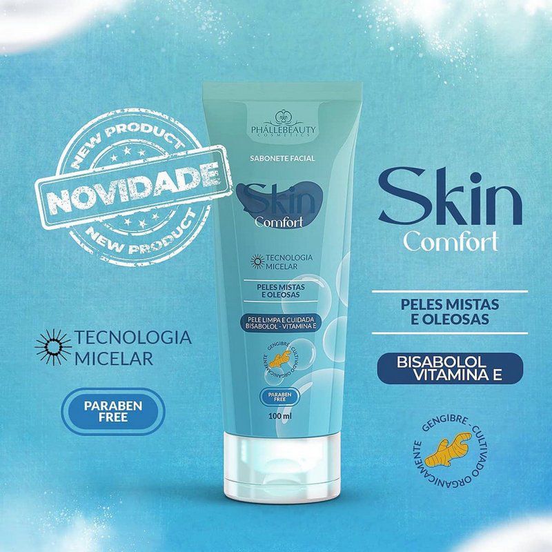 SABONETE FACIAL PHÁLLEBEAUTY - SKIN CONFORT - Bellíssima Makeup