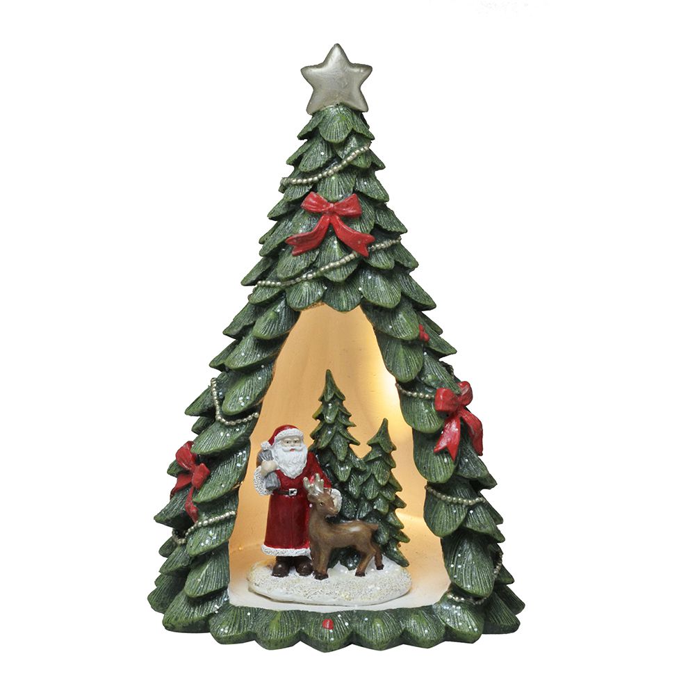 ARVORE DE NATAL EM RESINA COM PAPAI NOEL COM LUZ DE LED - Raffaello Presentes e Decorações A melhor loja online de decor ARVORE DE NATAL EM RESINA COM PAPAI NOEL COM LUZ DE LED - Raffaello Presentes e Decorações A melhor loja online de decor