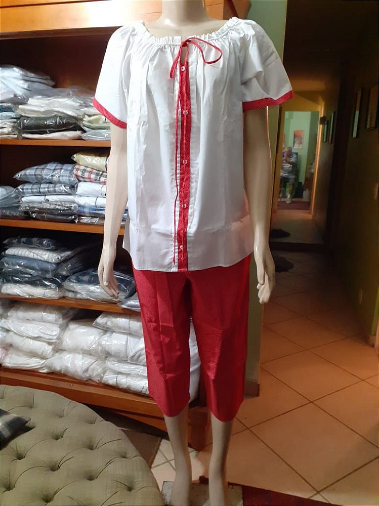 Pijamas Femininos Capri em Algodão - Pijamah Empório - Pijamas - Camisolas  - Robes | Masculino - Feminino - Infantil - Gestantes