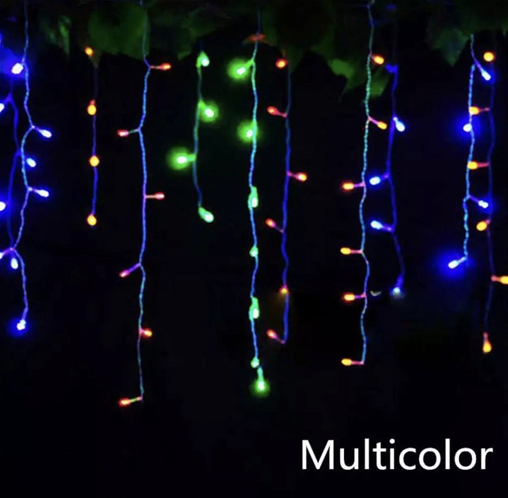 Cascata LED 5 Metros 200 Lâmpadas RGB Colorido Fixo sem Efeito 127V -  Planet Iluminação
