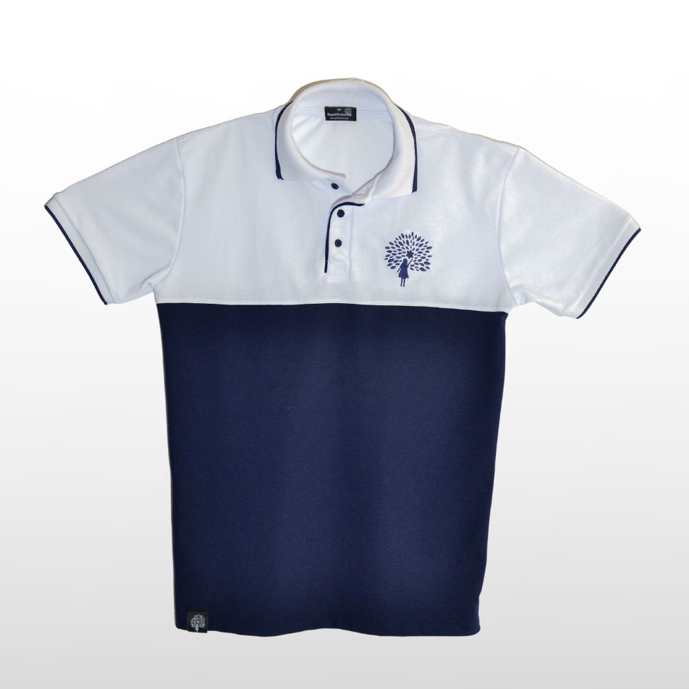 Camiseta Masculina Polo, Azul e Branco - Loja Republicana