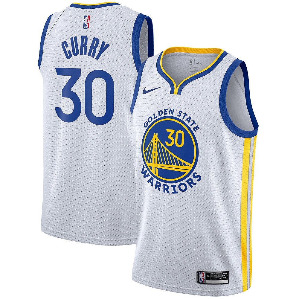 Camisa NBA Golden State Warriors Assiociation Edition Branca Nº30 CURRY ...