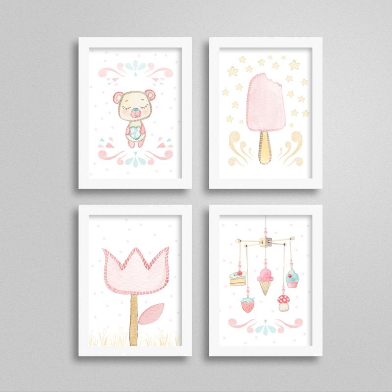 Quadros Sweet Baby - Quarto de Menina