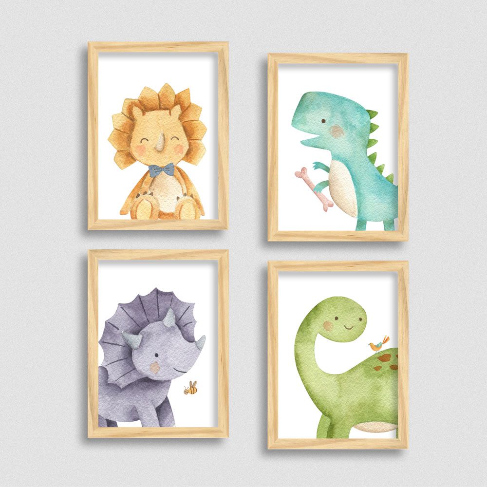 Quadros Decorativos com tema Dinossauro