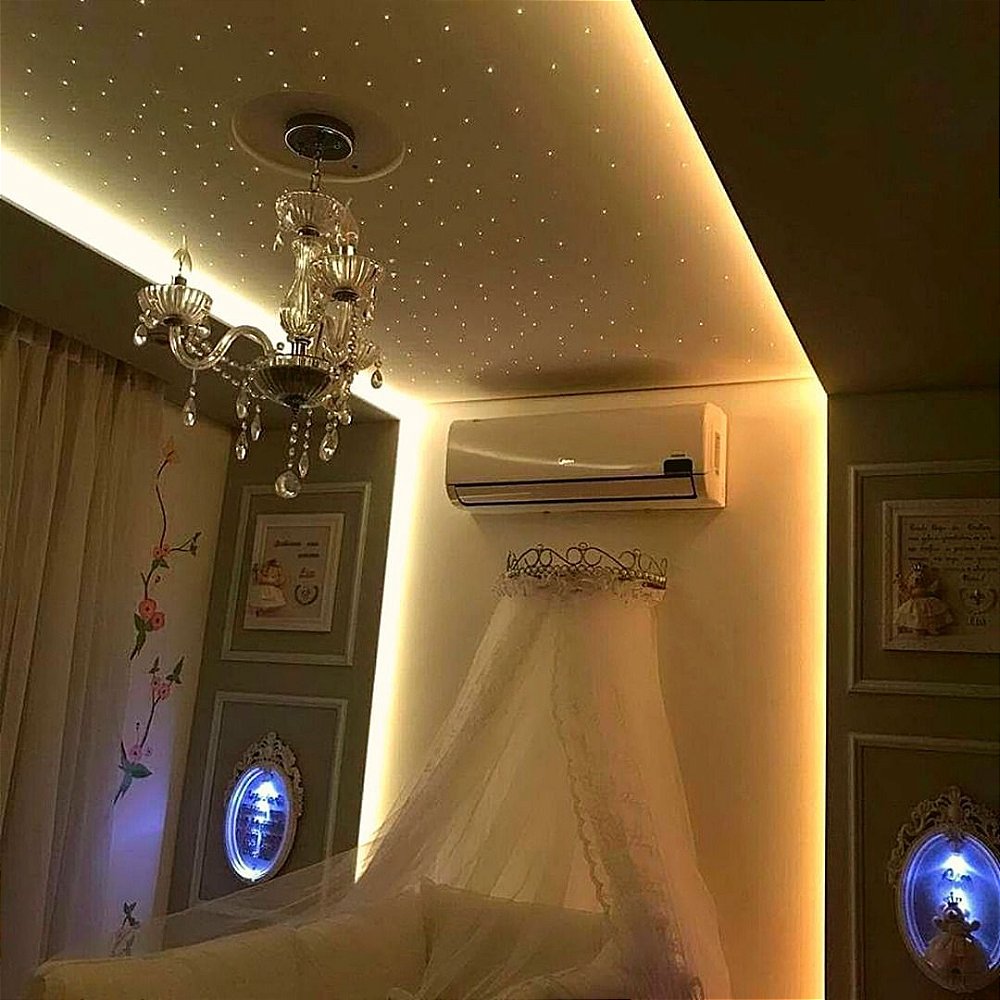 Fibra Óptica luminária Led Teto Estrelas iluminação Quarto Infantil