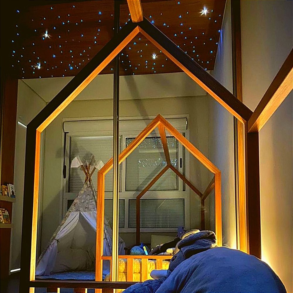 Fibra Óptica luminária Led Teto Estrelas iluminação Quarto Infantil