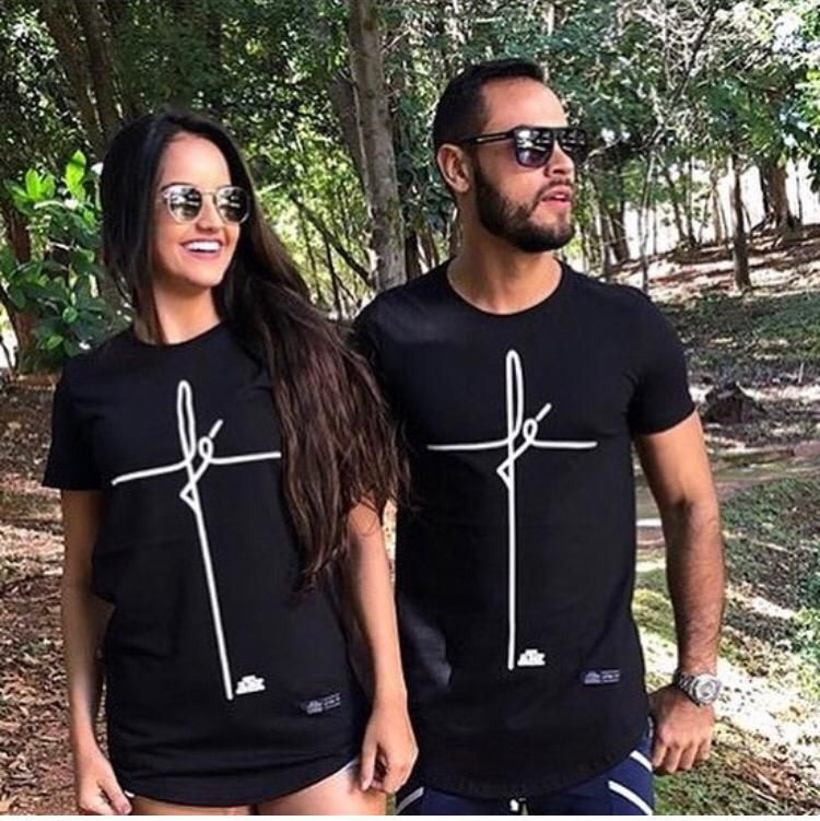 camiseta longline feminina evangelica
