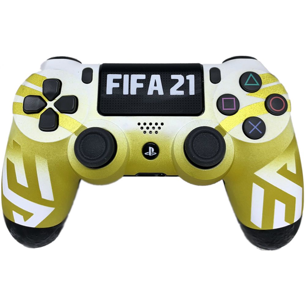 Controle Sem Fio Dualshock 4 Para Playstation 4 Personalizado Com O Tema Fifa 21 Amarelo Foti Play Games - como jogar roblox pela manete