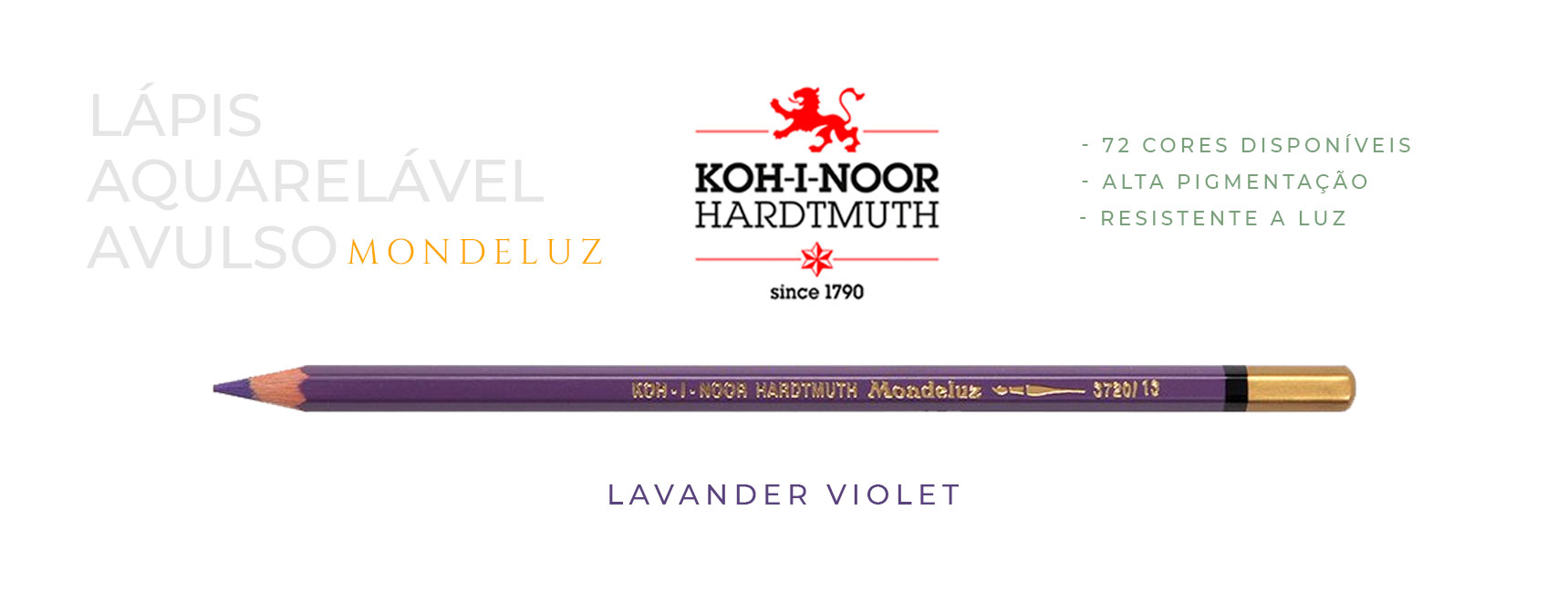 Lápis aquarelável avulso lavander violet koh-i-noor