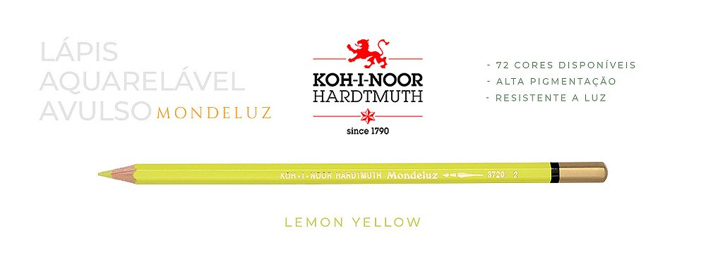 Lápis aquarelável avulso lemon yellow koh-i-noor