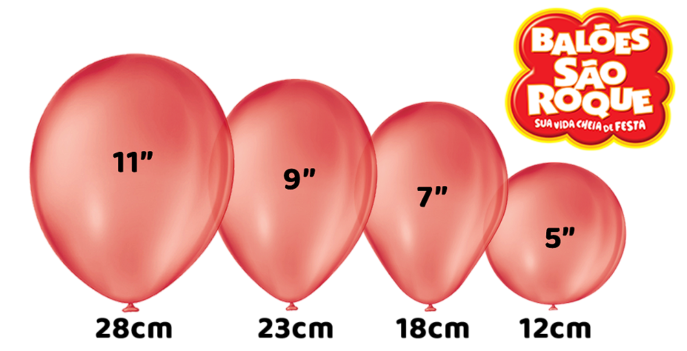 Balão de Festa Metálico - Preto - 25 unidades - Balões São Roque - Rizzo