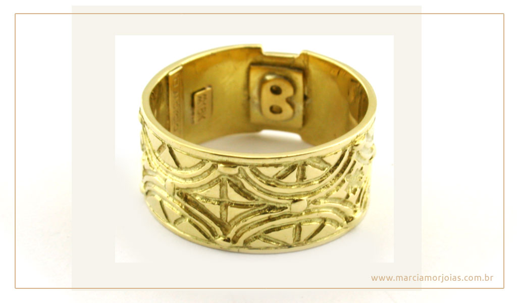 anel de ouro tribal