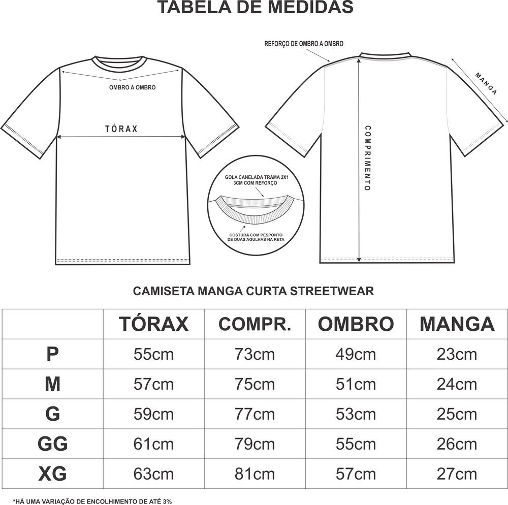 Camiseta Streetwear Loties Lavagem Preta - Loties