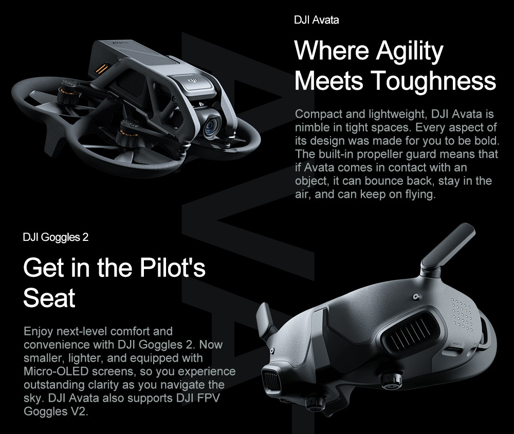 DJI Avata Fly Smart Combo Con Occhiali FPV V2 E Controller Di Movimento – Aperto Ma Mai Usato - Foto 2