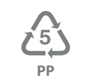 Símbolo PP reciclável
