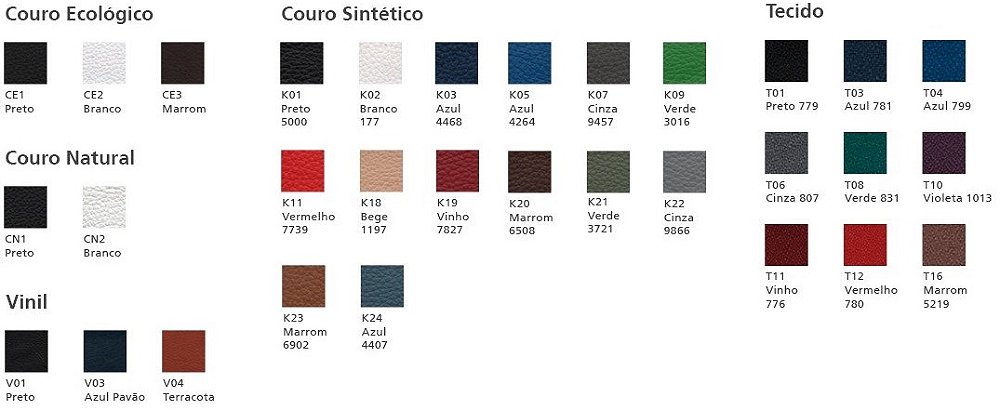 Tabela de Cores | Mirage Móveis