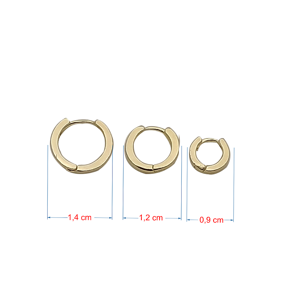 Brincos folheado a ouro 18k argola click