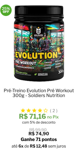 Preé-treino Evolution 300g Soldiers Nutrition