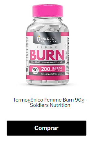 FEMME BURN termogênico feminino 60 cápsulas Soldiers Nutrition