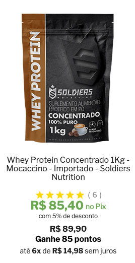 Whey Protein sabor Mocaccino 1kg Soldiers Nutrition