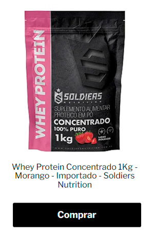Whey Protein Concentrado sabor Morango 1kg Soldiers Nutrition
