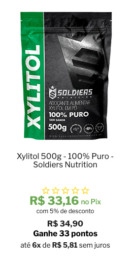 Xylitol 100% Puro 500g Soldiers Nutrition