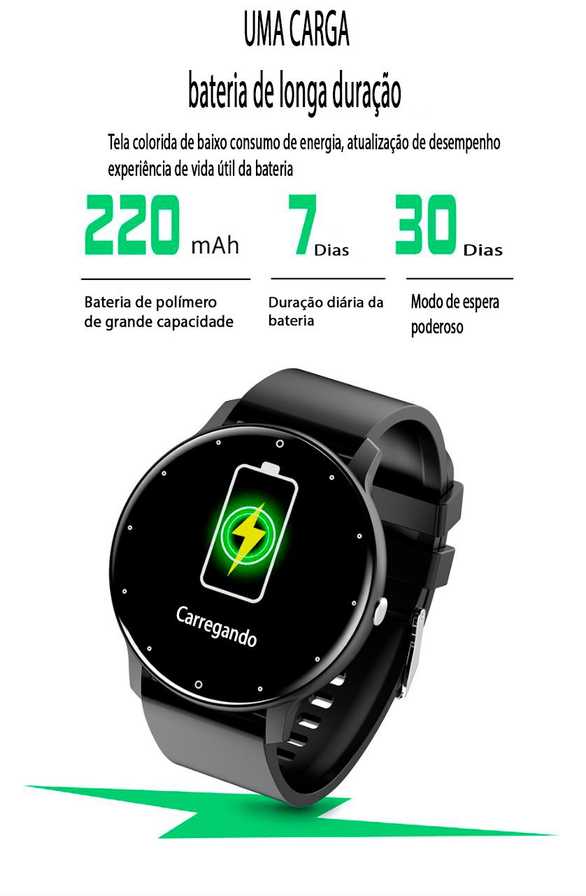Relógio Inteligente Smartwatch Bluetooth 4.0 IP68 Android Ios