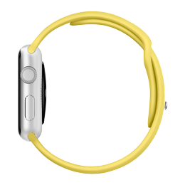 Pulseira Sport AppleWatch e Outrasem Silicone Premium Tons de Roxo e Amarelo