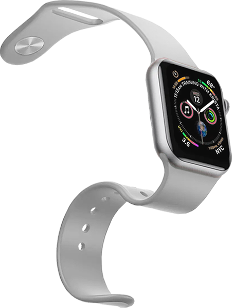 Pulseira Sport AppleWatch e Outrasem Silicone Premium Tons de Preto e Branco