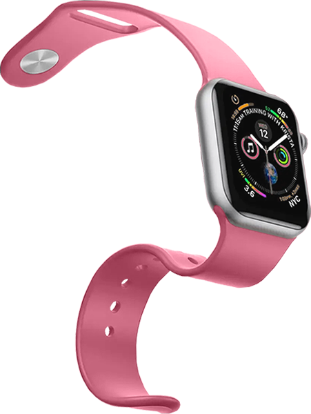 Pulseira Sport AppleWatch e Outrasem Silicone Premium Tons de Rosa