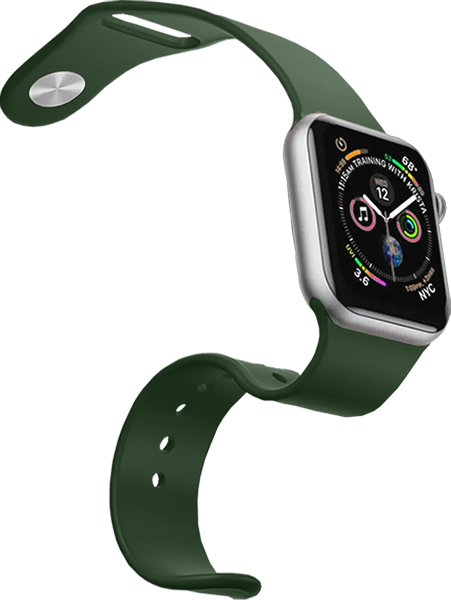 Pulseira Sport AppleWatch e Outrasem Silicone Premium Tons de Verde