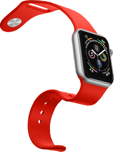 Pulseira Sport AppleWatch e Outrasem Silicone Premium Tons de Vermelho