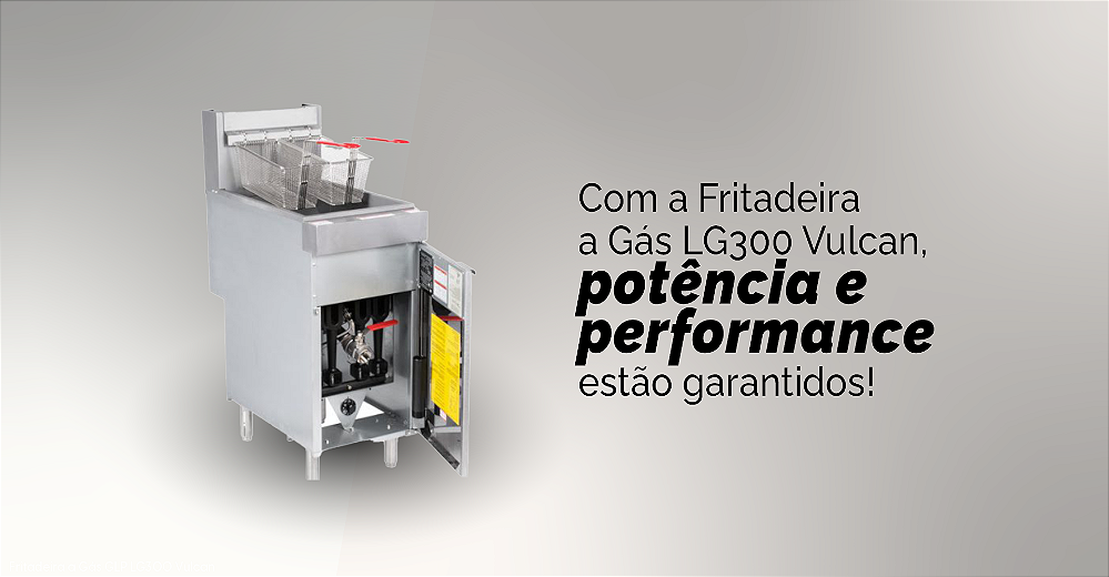 Com a Fritadeira a Gás LG300 Vulcan, potêmcia e performance estão garantidos