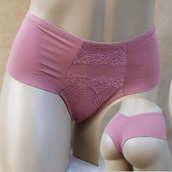 Calcinha Cós Alto Fio Duplo em Microfibra com Forro de Algodão