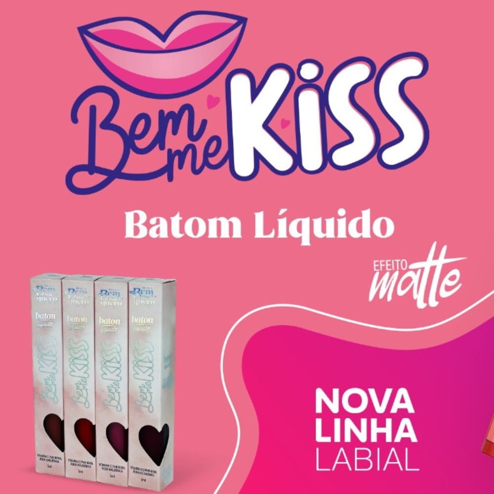 Batom Líquido Bem Me Kiss Bella Bem Me Quero Secret La Rosee