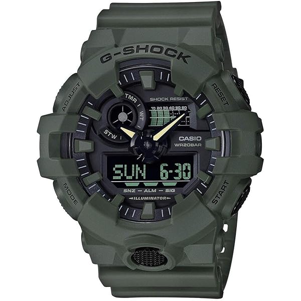 G-Shock GD-100MS-3, a versão verde militar