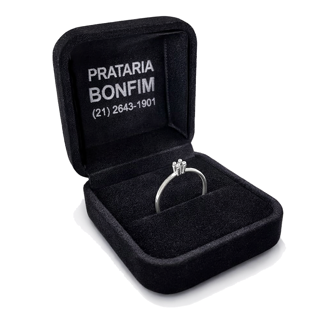 Caixinha com alianças Prataria Bonfim